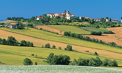 Borgo di San Clemente visto dalla Vallata